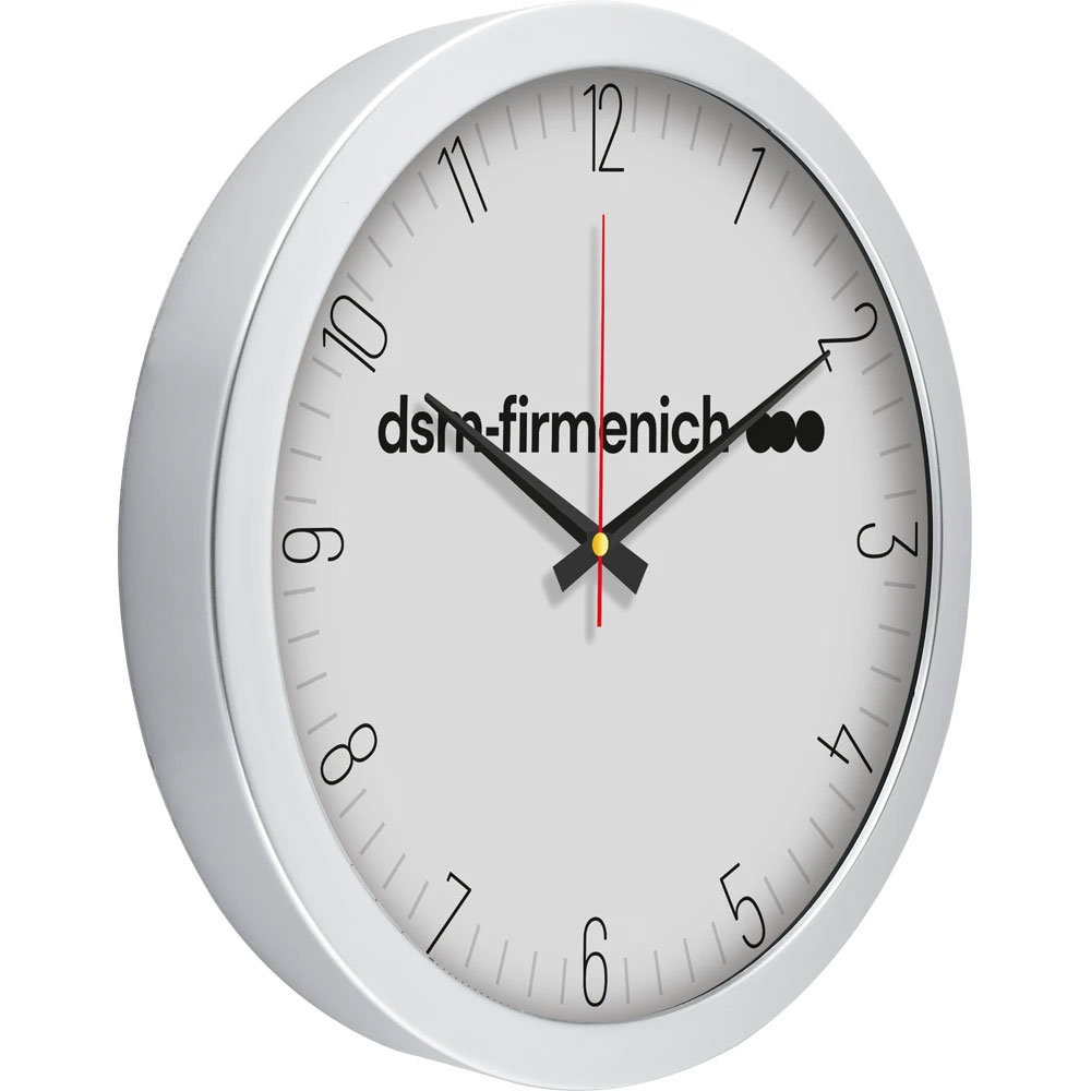 Metalize Duvar Saati - Gümüş / Ø 35 cm