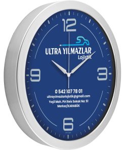 Metalize Duvar Saati - Gümüş / Ø 30 cm