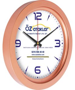 Metalize Duvar Saati - Bronz / Ø 40 cm