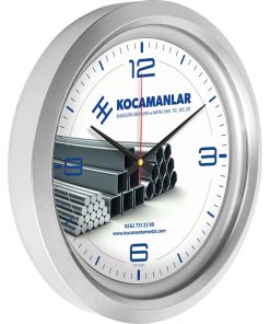 Metalize Duvar Saati - Gümüş / Ø 40 cm