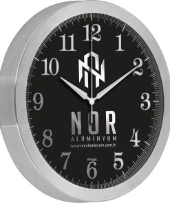 Alüminyum Duvar Saati - Ø 25 cm
