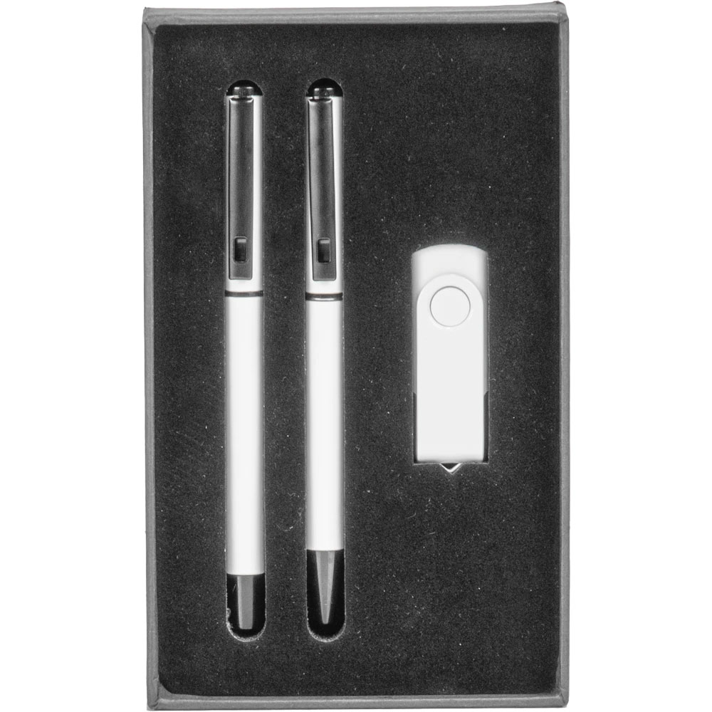 USB Kalem Set - Beyaz / 16 GB