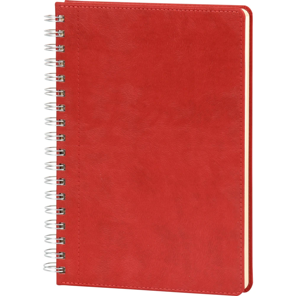 Spiralli Tarihsiz Defter - Kırmızı / 20 x 28 cm