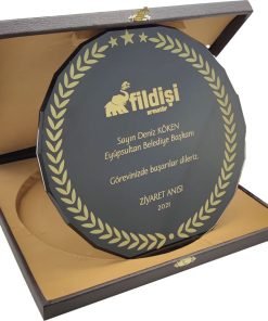 Kutulu Kristal Plaket - 25 x 25 cm