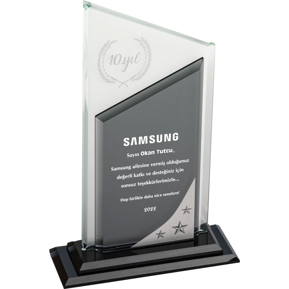 Kristal Plaket - 15 x 25 cm