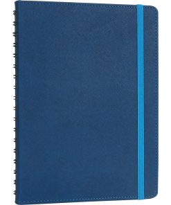 Gizli Spiralli Günlük Ajanda - Lacivert / 17,5 x 24 cm