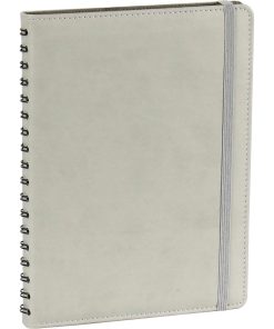 Gizli Spiralli Günlük Ajanda - Gri / 17,5 x 24 cm