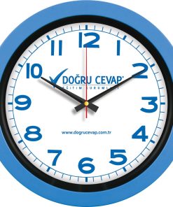 Plastik Duvar Saati - Mavi / Ø 40 cm