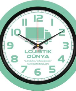 Plastik Duvar Saati - Mint Yeşili / Ø 40 cm