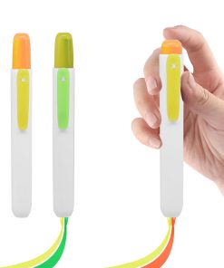 Basmalı İki Renkli Highlighter Kalem - Neon Turuncu