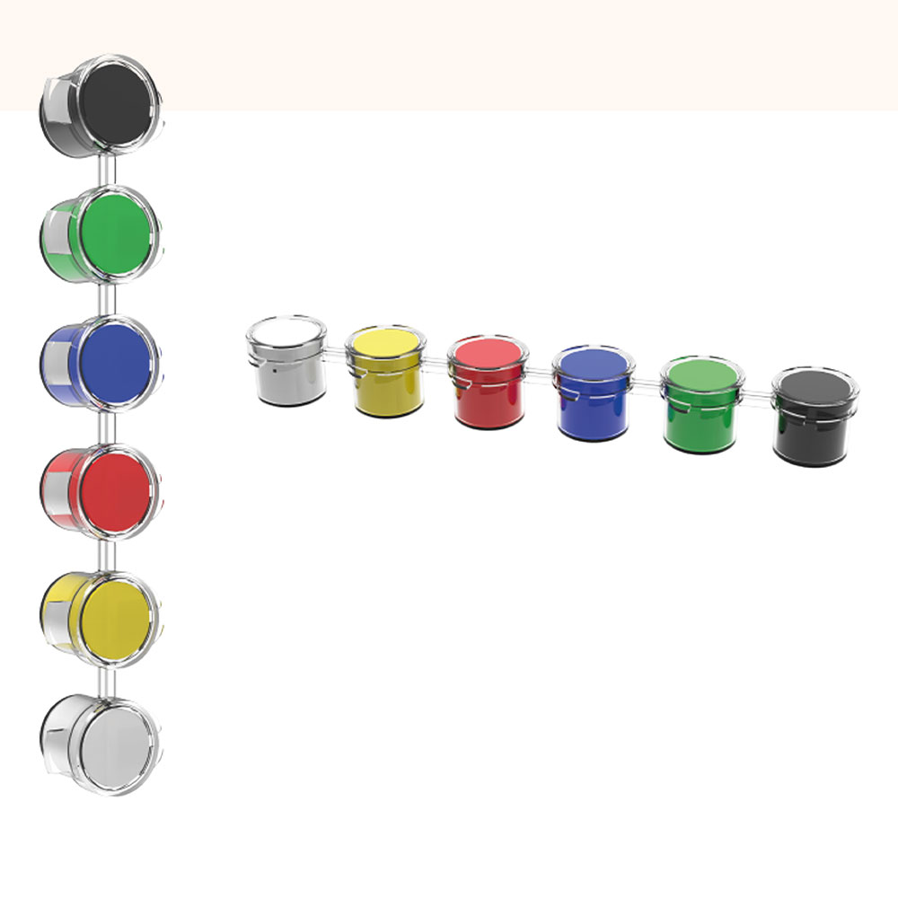4 ml 6 Renkli Guaj Boyası - Şeffaf / 4 ML