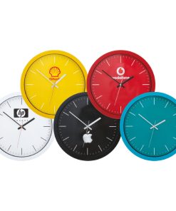 Renkli Kadran Plastik Duvar Saati - Beyaz