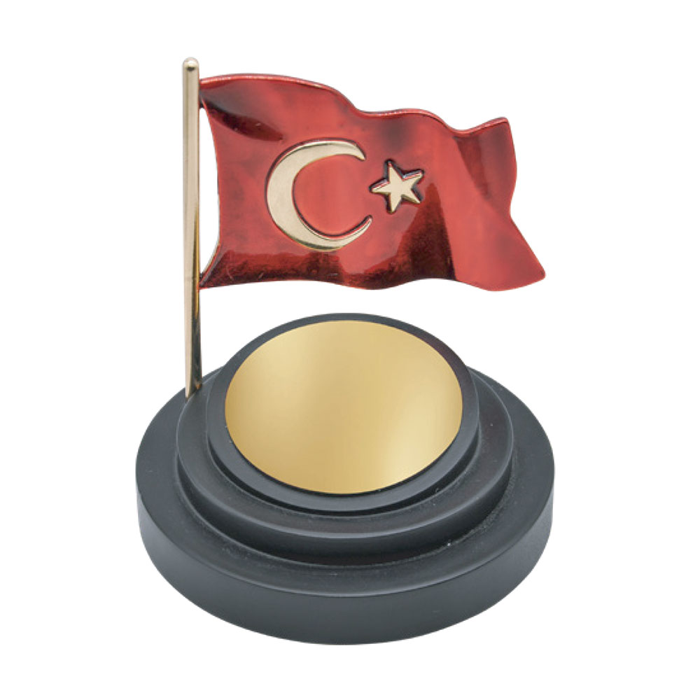 Masaüstü Bayraklı İsimlik - Siyah