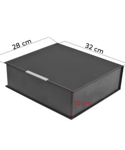 Suni Deri (Plastik kasa) Set Kutusu (32x28,5x10 cm) - Siyah