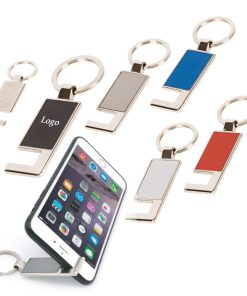Metal Telefon Standı Anahtarlık - Siyah
