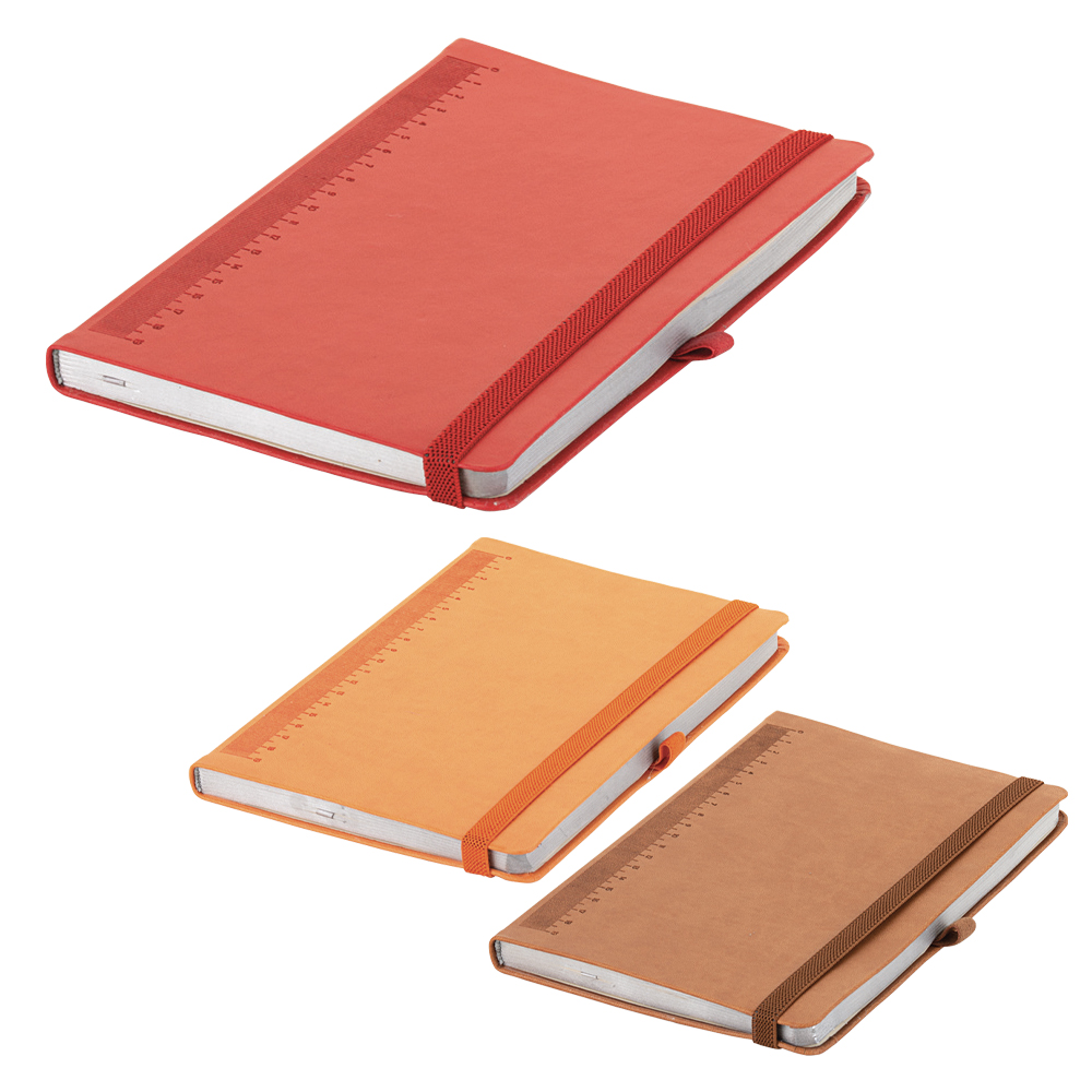 Termoderi Kapak Cetvelli Defter ( 13 x 21 cm ) - Gri