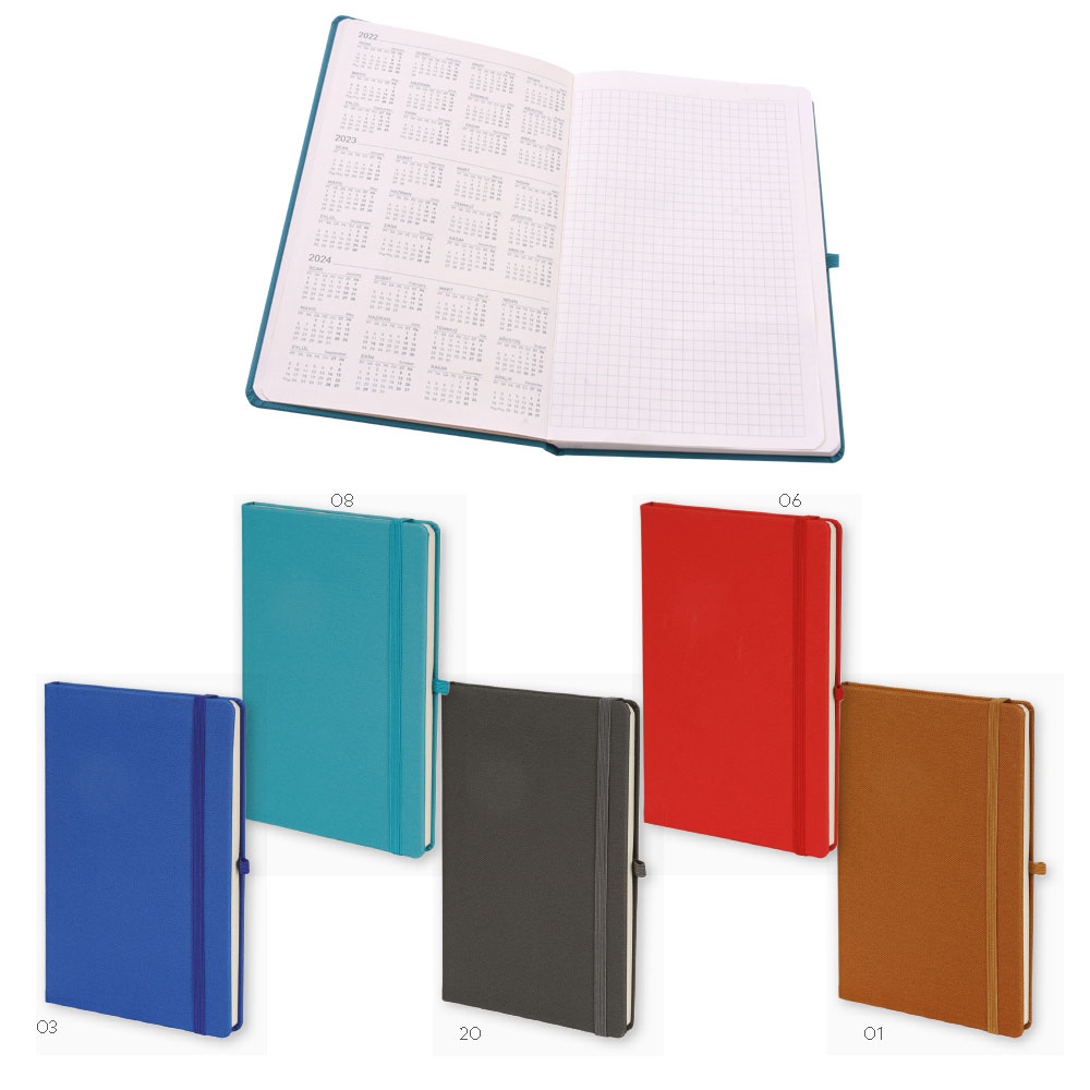Termo Deri Kapak Kareli Defter - Krem