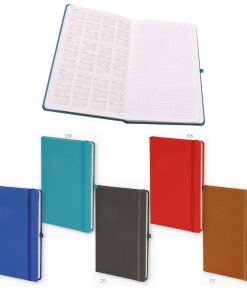 Termo Deri Kapak Kareli Defter - Taba