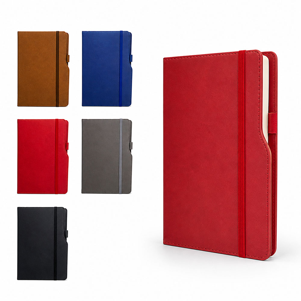 Termoderi Kapaklı Defter ( 13 x 21 cm ) - Füme