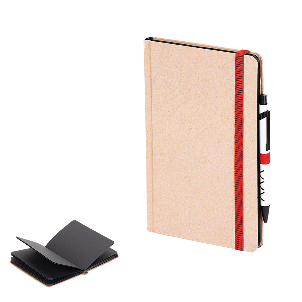 Kraft Sert Kapak Defter ( 9 x 14 cm ) - Siyah