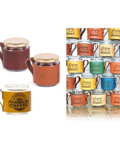 Canberra Deri Mug - Koyu Kahverengi