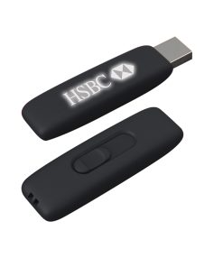 16 GB Rubber Işıklı USB Bellek - Siyah / 16 GB