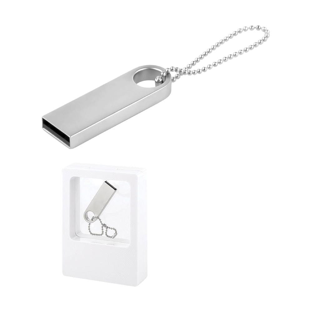 16 GB Metal Anahtarlık USB Bellek - Gümüş / 16 GB