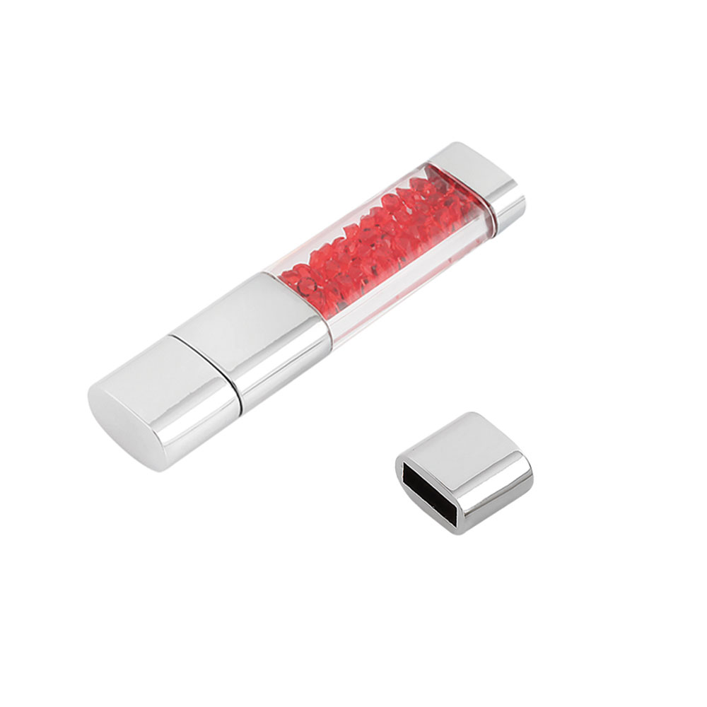 8 GB Kristal USB Bellek - Mavi / 8 GB