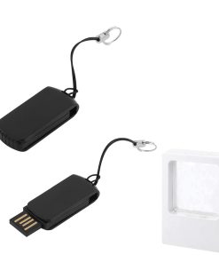 8 GB Döner Mekanizmalı Plastik USB Bellek - Siyah / 8 GB