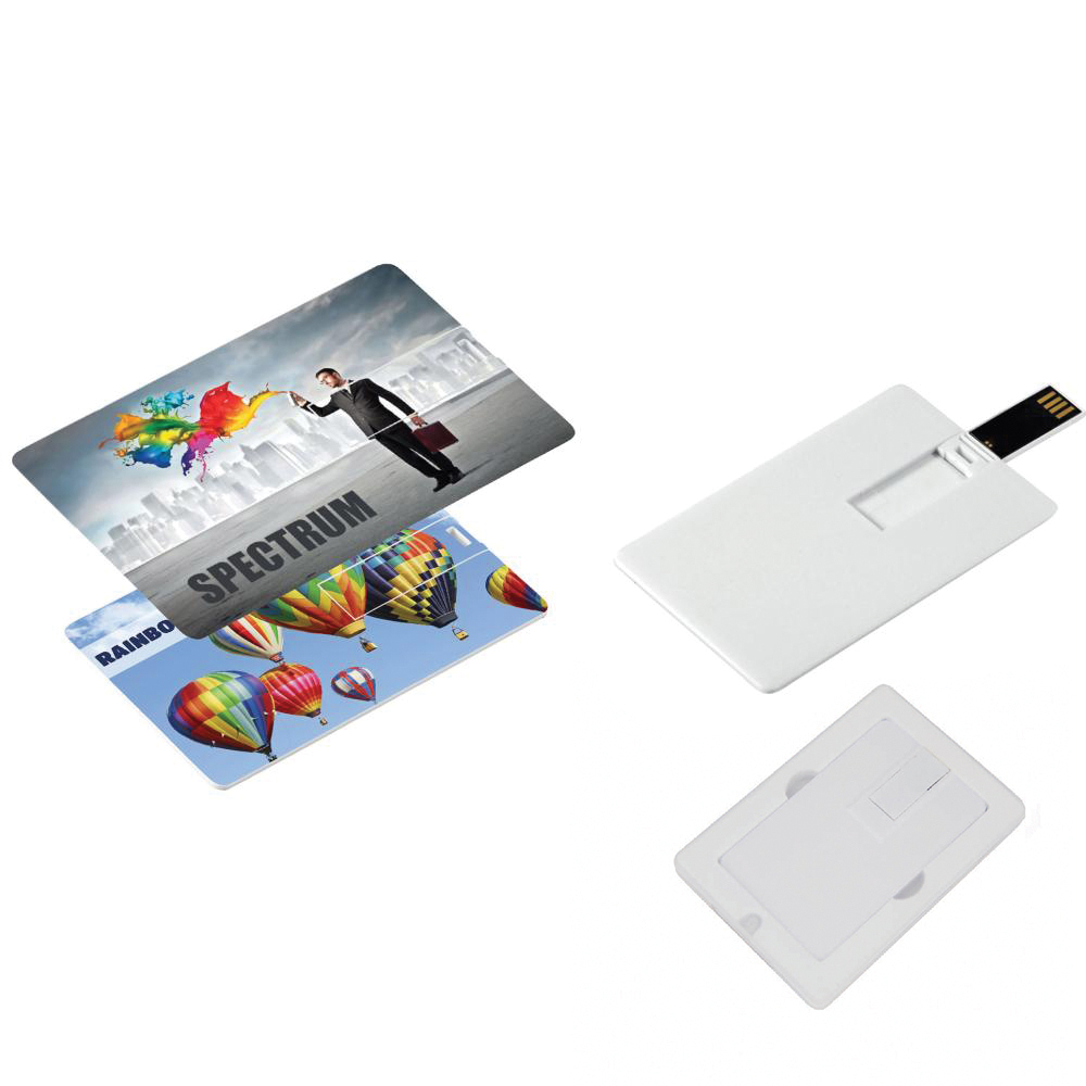 8 GB Kartvizit USB Bellek - Beyaz / 8 GB