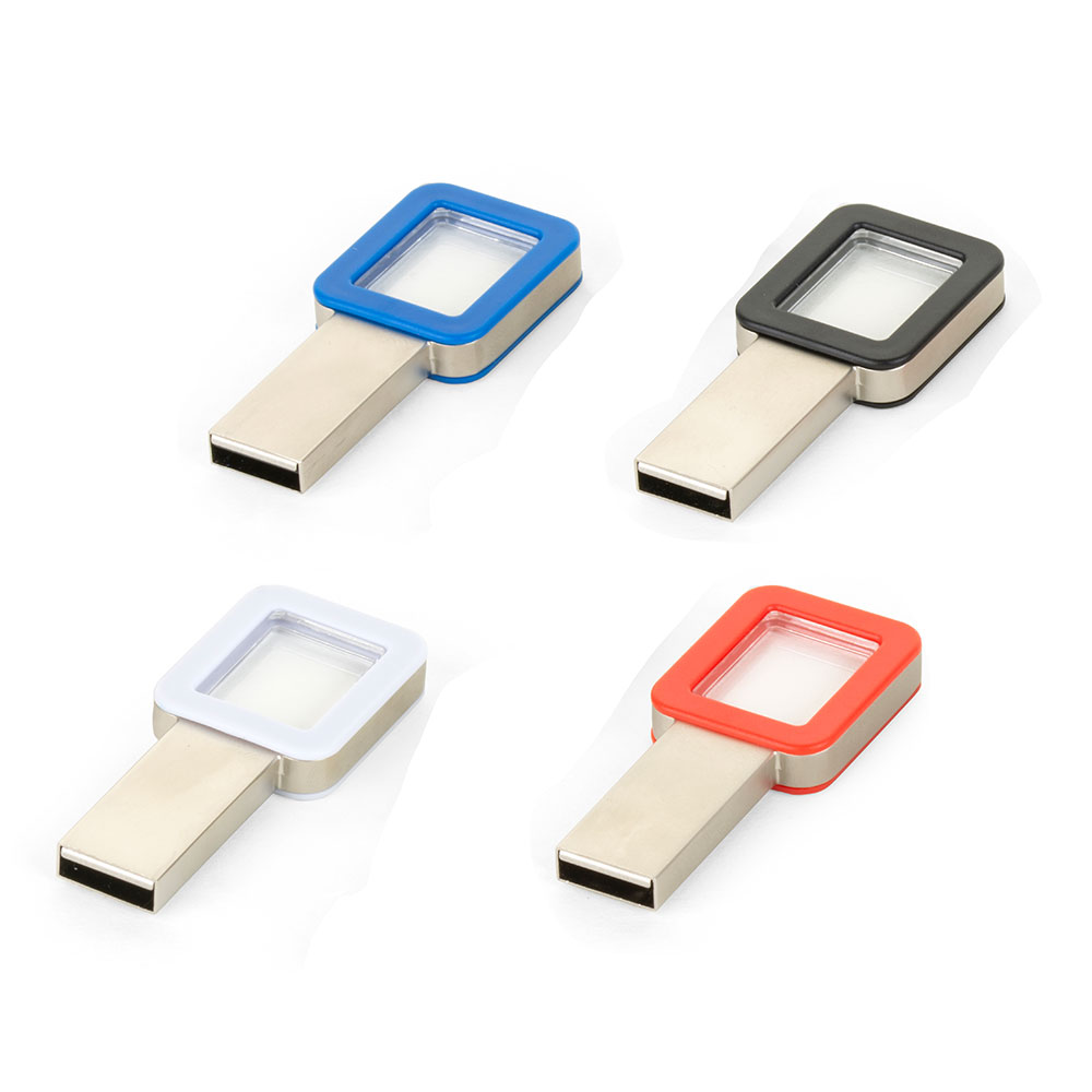 8 GB Şeffaf USB Bellek - Kırmızı / 8 GB