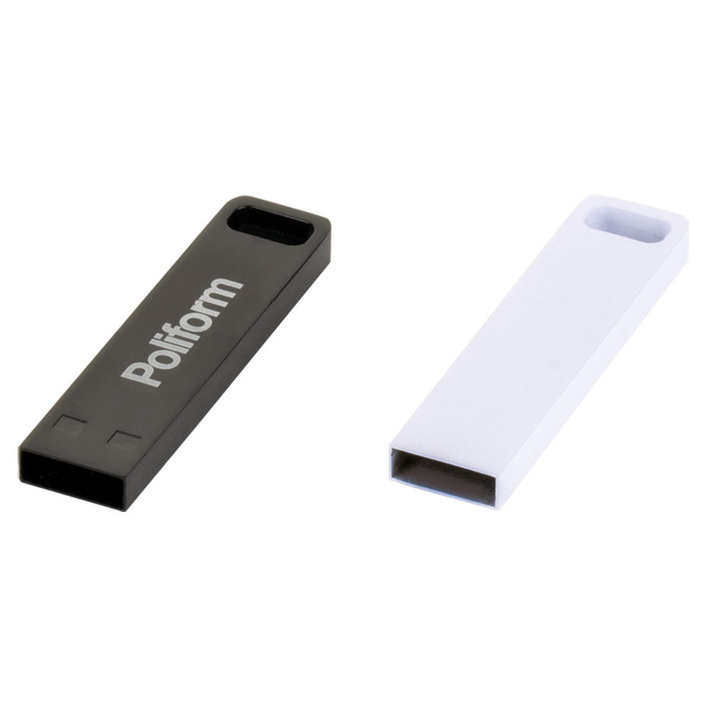 8 GB Metal USB Bellek - Beyaz / 8 GB
