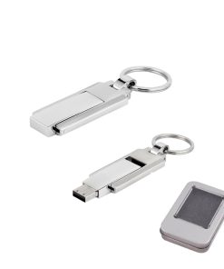 16 GB Metal Anahtarlık USB Bellek - Gümüş / 16 GB