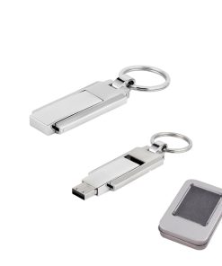 8 GB Metal Anahtarlık USB Bellek - Gümüş / 8 GB