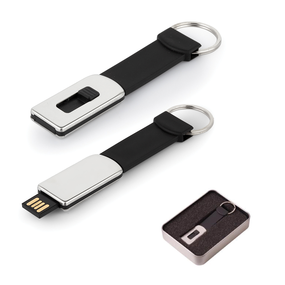 8 GB Metal Anahtarlık USB Bellek - Siyah / 8 GB