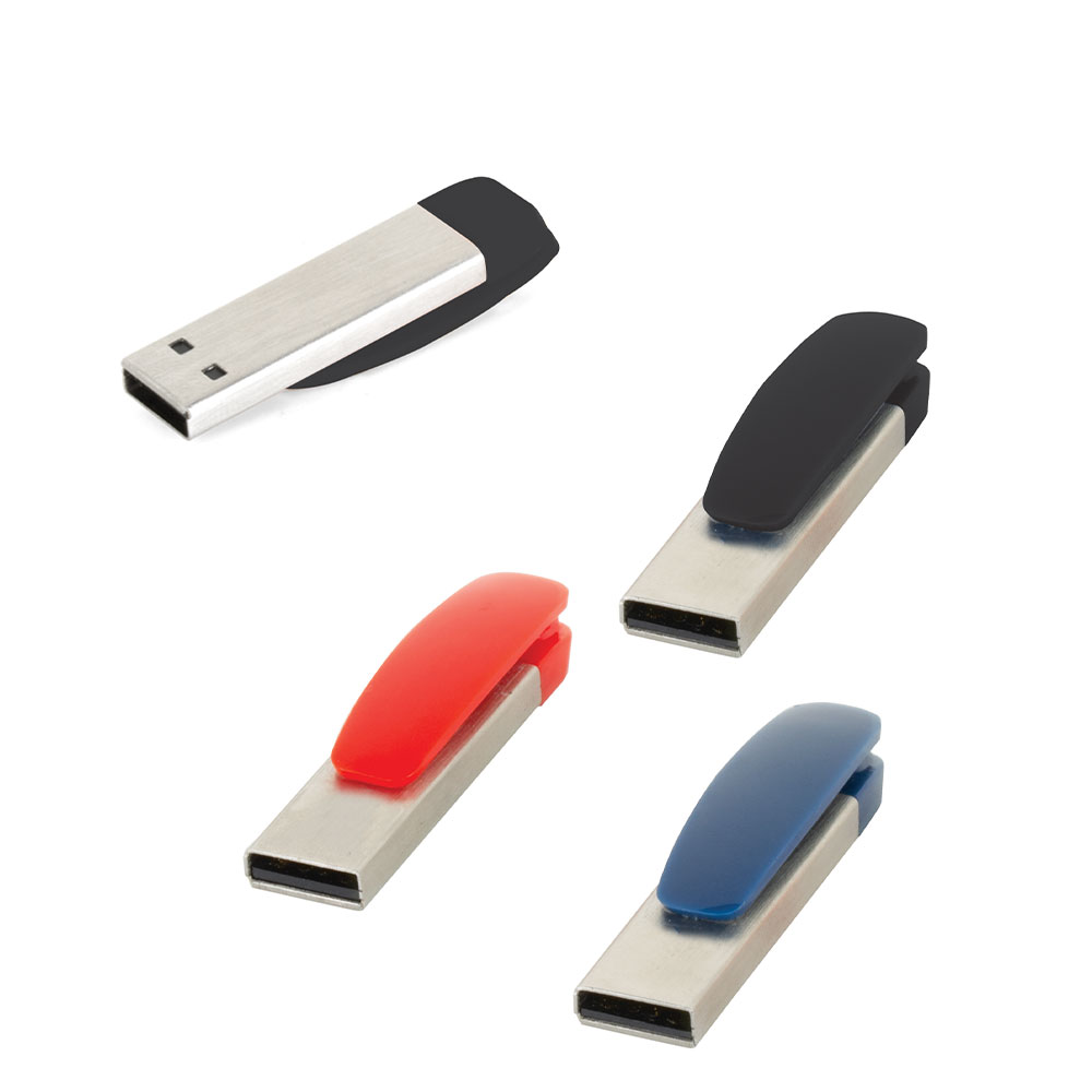 16 GB Metal Plastik USB Bellek - Lacivert / 16 GB