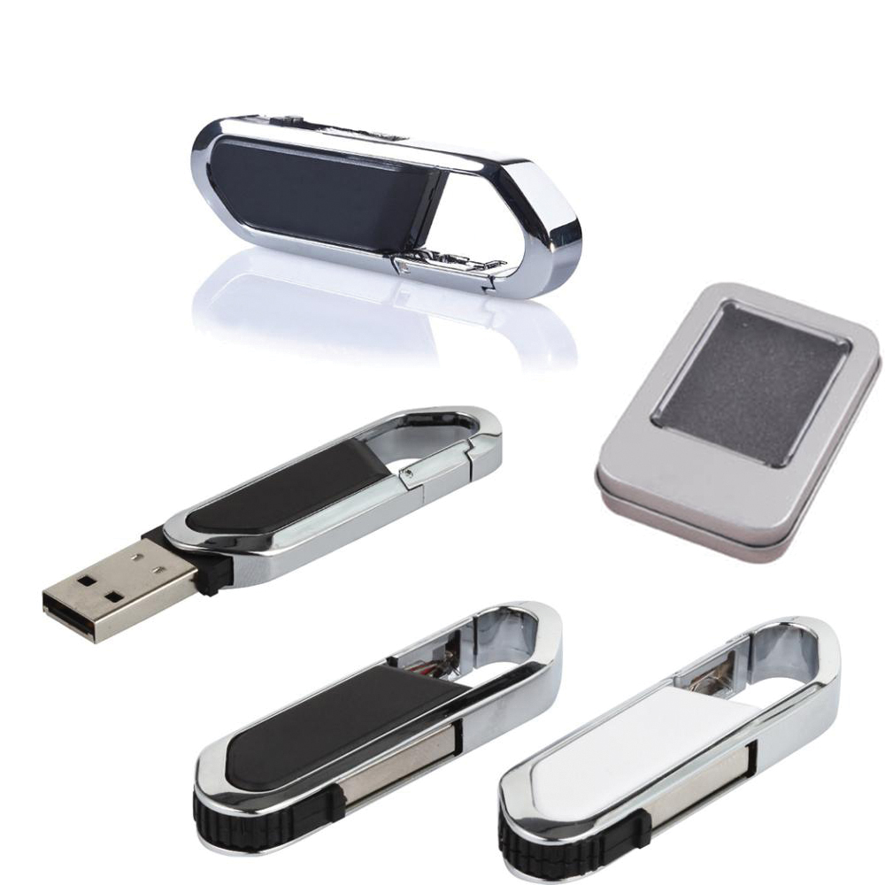 8 GB Metal Plastik Anahtarlık USB Bellek - Siyah / 8 GB