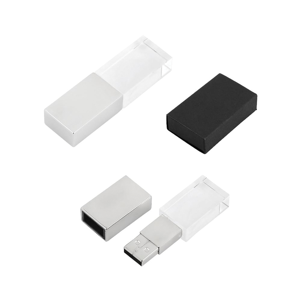 16 GB Kristal USB Bellek - Gümüş / 16 GB