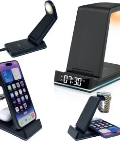 5’i 1 Arada Wireless Şarj İstasyonu - Siyah
