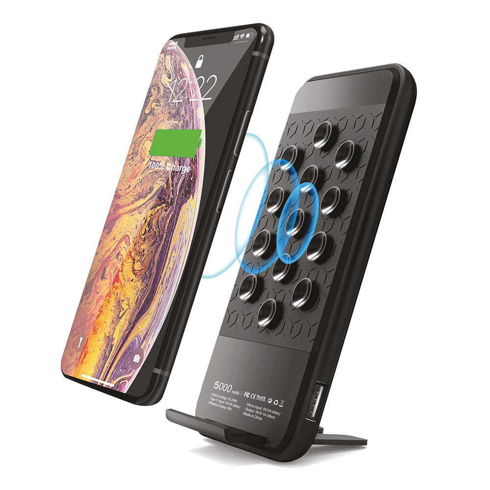 Wireless Mobil Şarj Cihazı 5000 mAh - Siyah