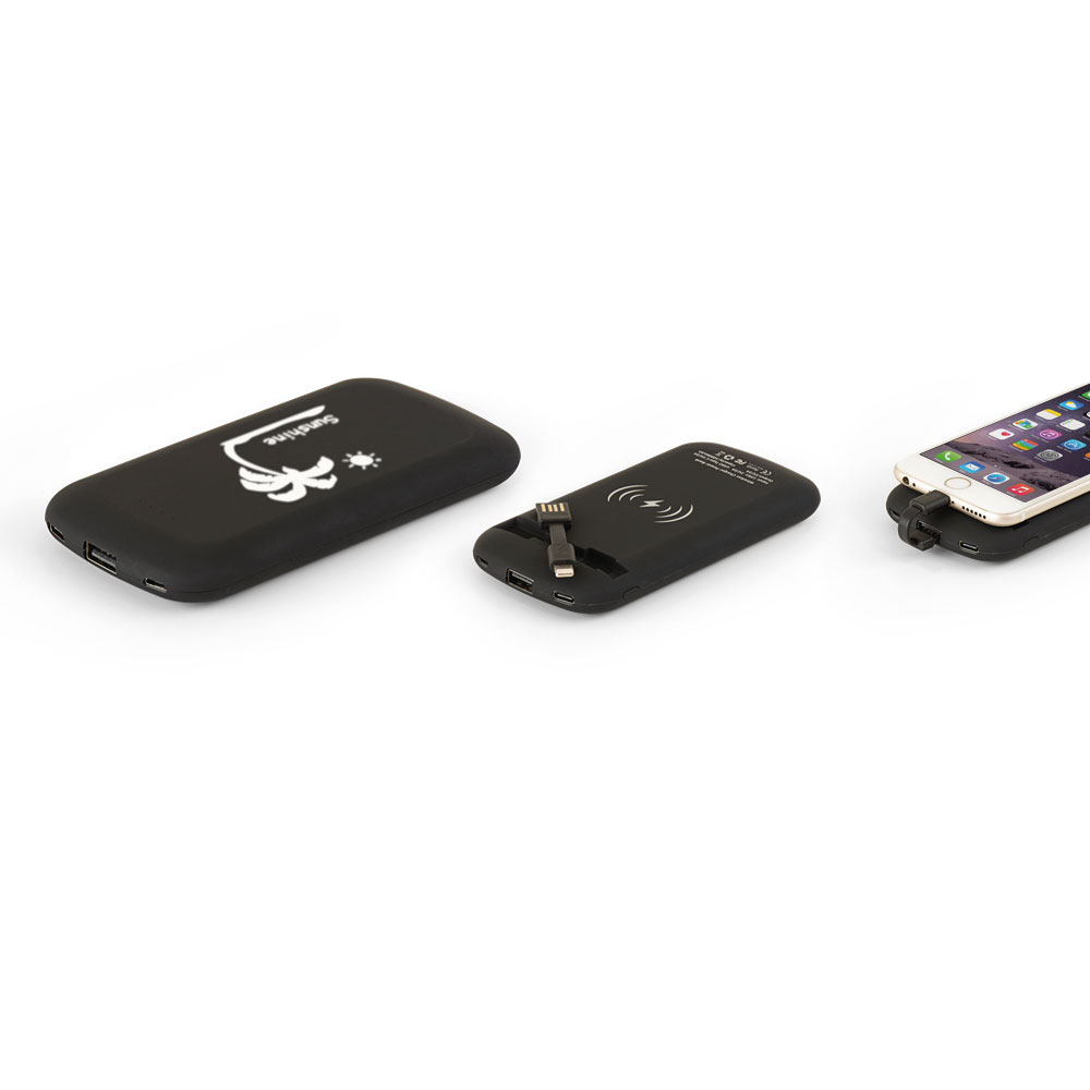 10.000 mAh Wireless Mobil Şarj Cihazı - Siyah