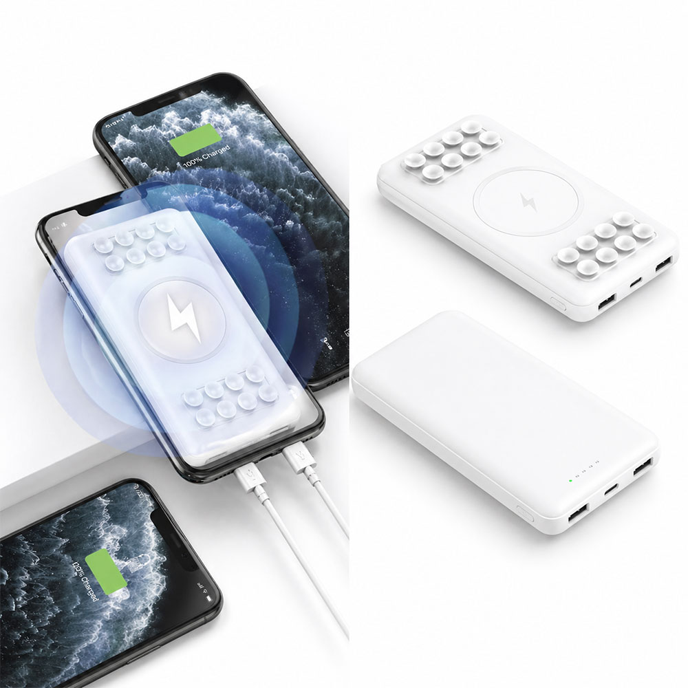 Wireless Mobil Şarj Cihazı 10.000 mAh - Beyaz